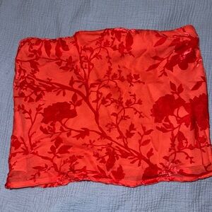 Forever 21 Floral Red Tube Top